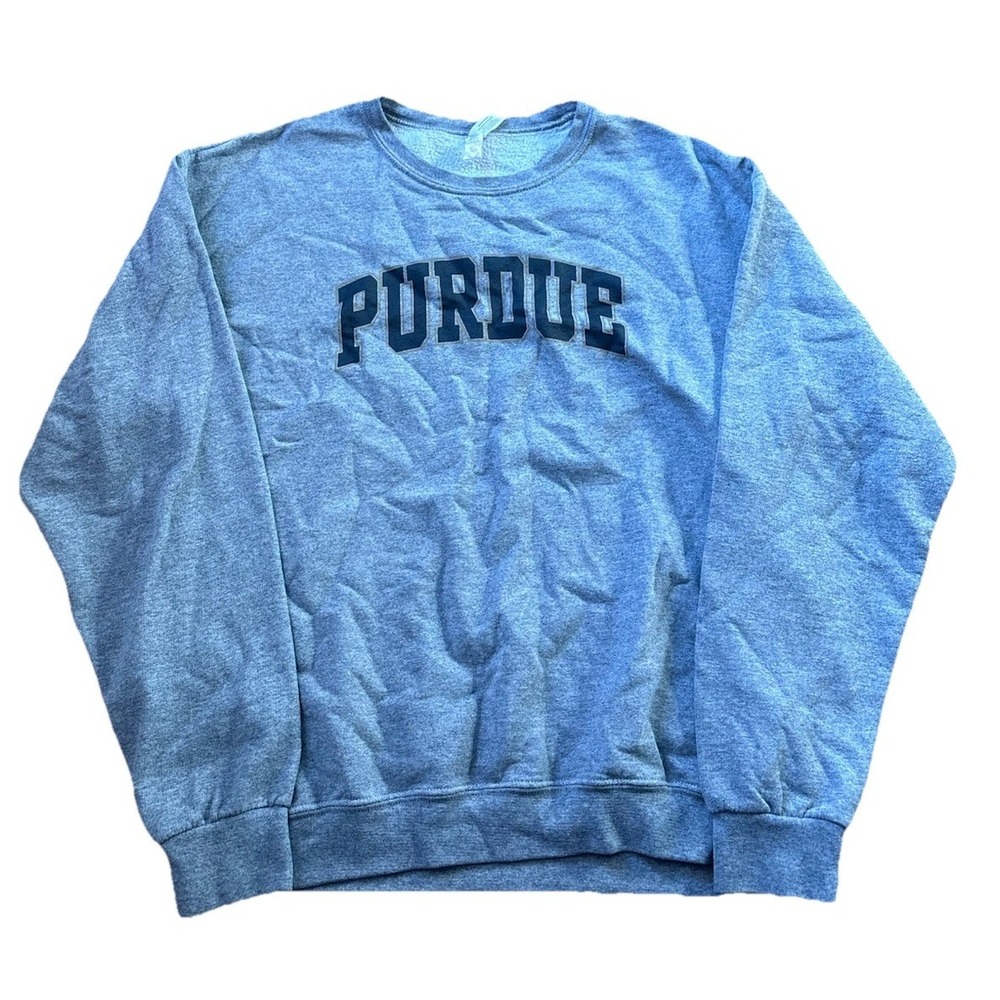 Men's Purdue University‎ Crewneck Gray Sweatshirt JERZEES Sweatshirt Unisex L